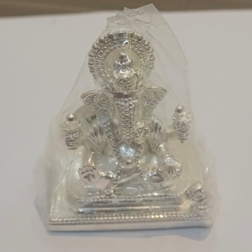 925 Silver Sitting Ganesh Idol