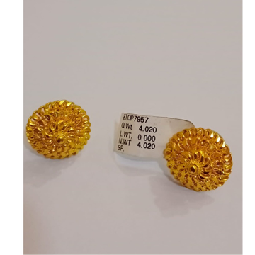 Yellow Gold  22k Karvadi Earring