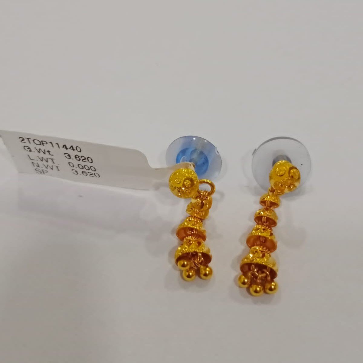 22kt  bis hallmark b latkan earring