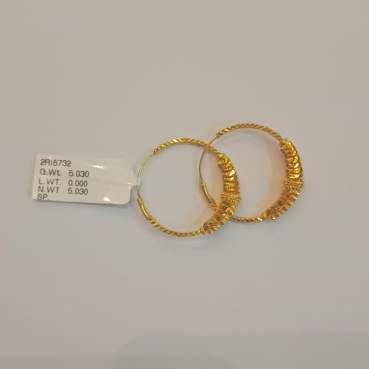 22k Rajkot Pipe Earring